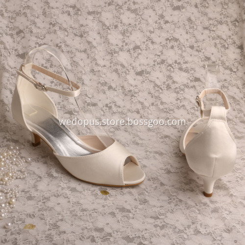 Women's Small Heel Shoes Bride Size 10